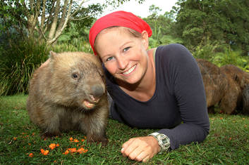 Up close with my Wombat friend